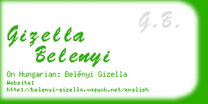 gizella belenyi business card
