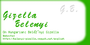 gizella belenyi business card